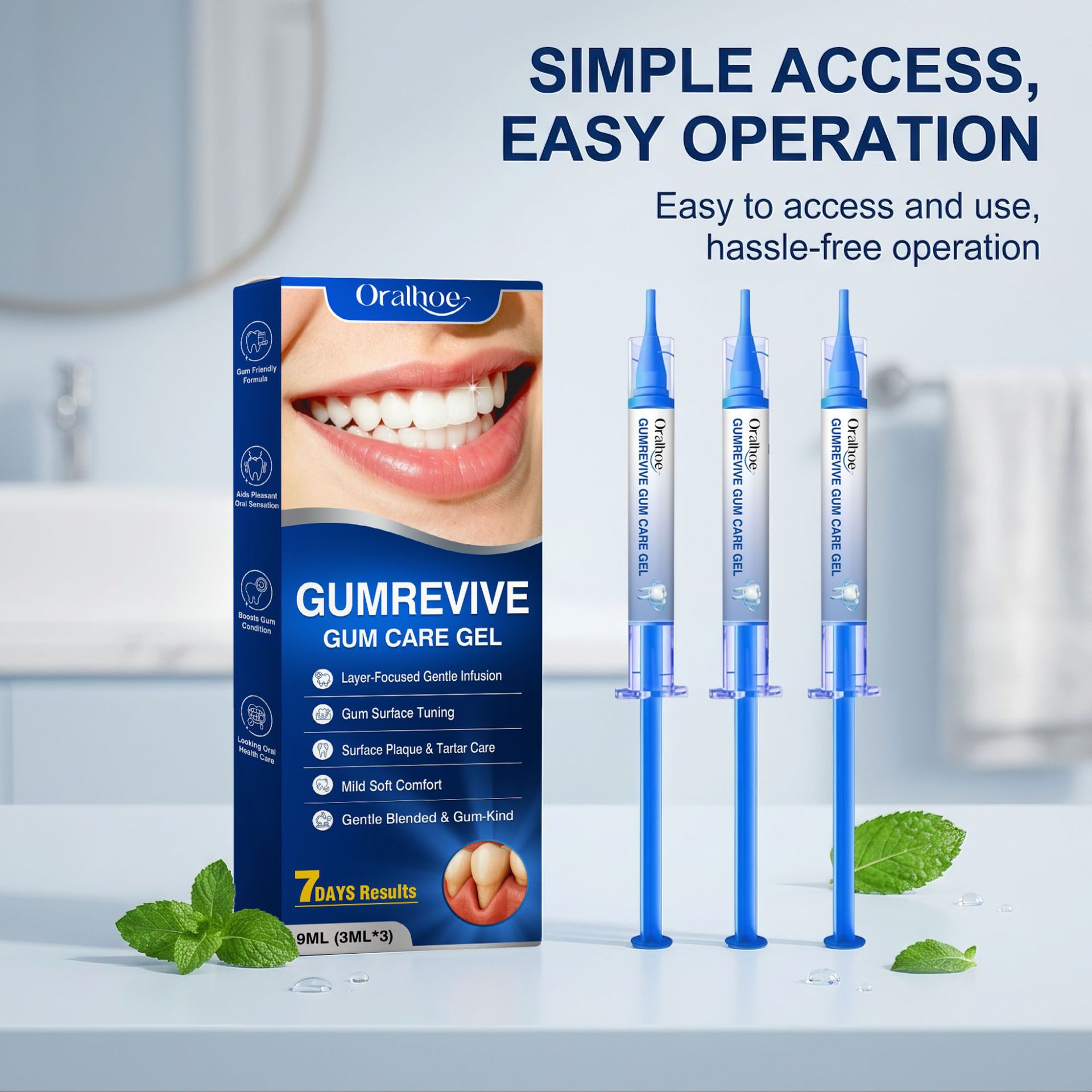 Teeth Whitening Ai - Oral Care Gel 3Pcs Gum Cleaning