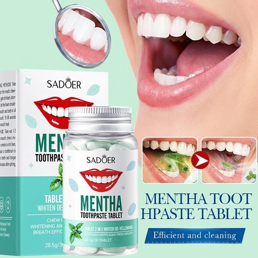 30Pcs Solid Toothpaste Tablets - đánh giá và giá Whitening Mouthwash