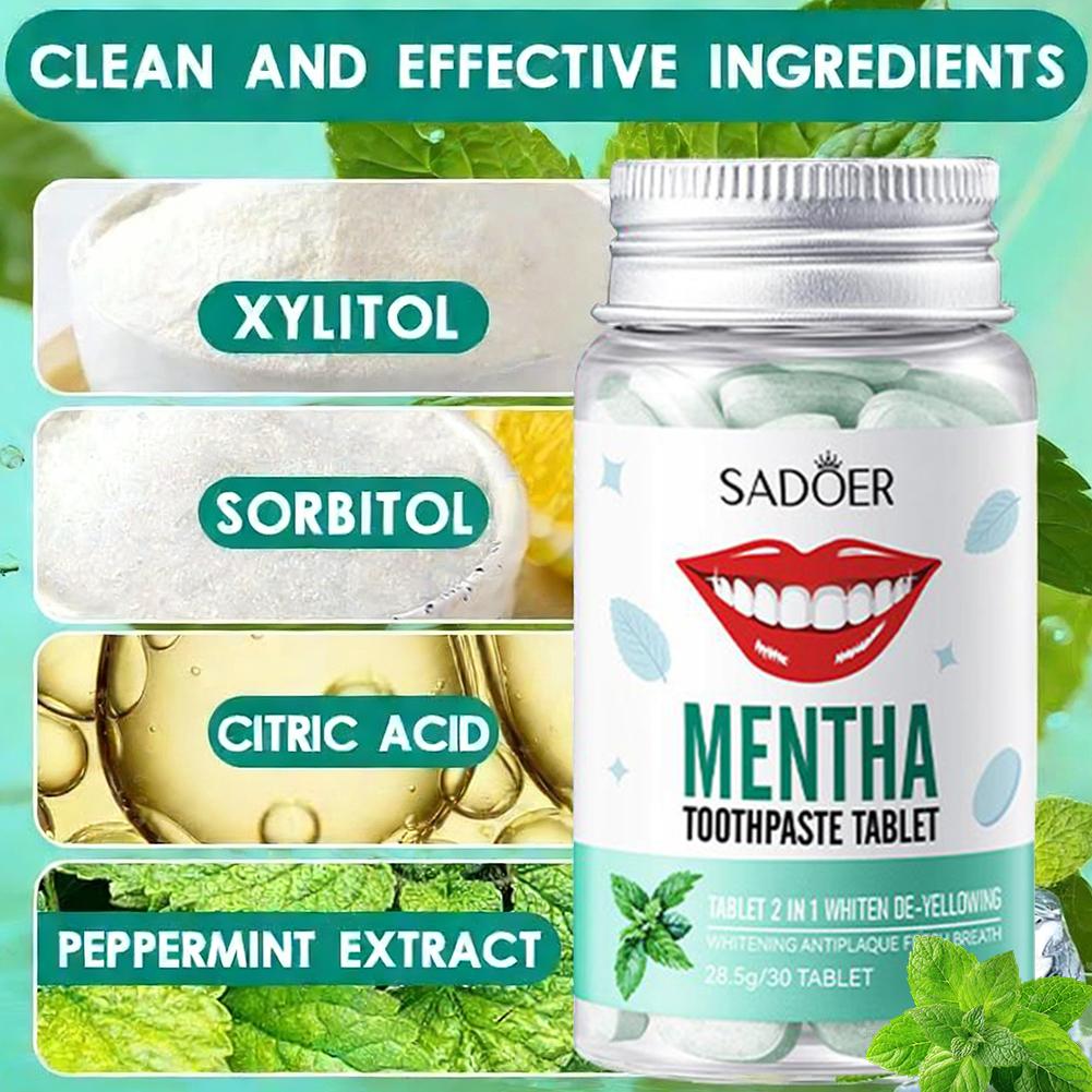30Pcs Solid Toothpaste Tablets - đánh giá và giá Whitening Mouthwash