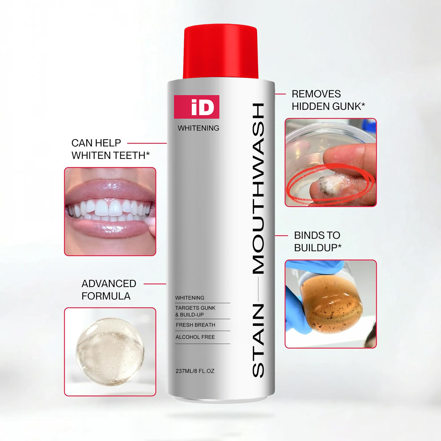 New Stain Whitening Mouthwash  - đánh giá và giá Whitening Mouthwash