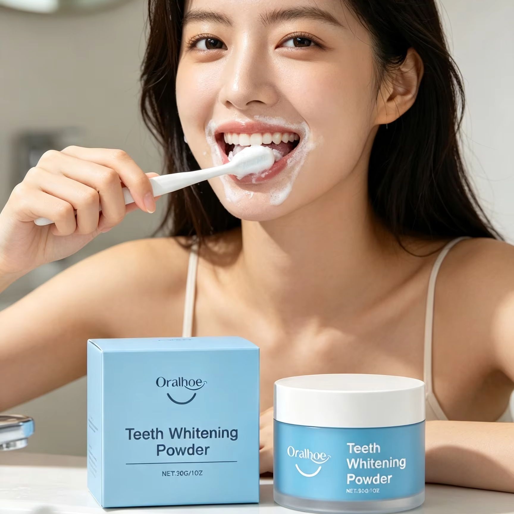Oralhoe Tooth Powder for Brush - đánh giá và giá Teeth Whitening Ai