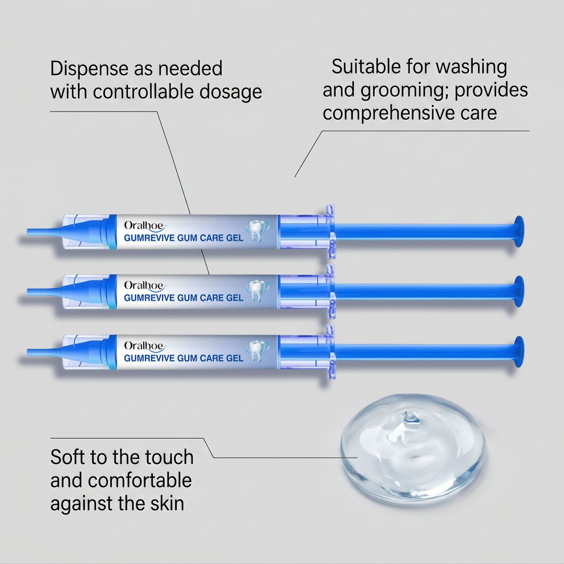 Oral Care Gel 3Pcs Gum Cleanin - đánh giá và giá Teeth Whitening Ai